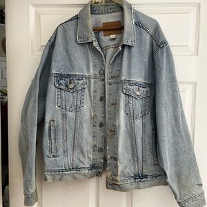 GAP Vintage Distressed Light Blue Denim Jacket